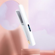 HORIZON 대용량 배터리 휴대용 무선 고데기, 화이트, 1개, 280g