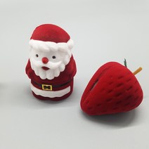 산타 딸기 돌반지 케이스 백일아기 피어싱 귀걸이 보관함 반지함