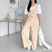 오버핏 멜빵 와이드 팬츠 점프수트 3col
