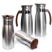 [쿠커스 판다] 스텐 물병 손잡이 물통 택일 2size (800ml 1000ml) 저그 (0.8L 1L) / 원리빙 스텐레스 스테인레스, [손잡이 X] 800ml (0.8L)