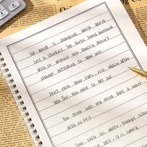 영어캘리그라피 캘리그라피 독학세트 영어 필기체 nai lao ti 전체 카피북 학생 하드 펜 연습 카피북 짧은 문장 서예 책 세트, 2권