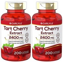 Carlyle Tart Cherry Capsules 2400mg 칼라일 타트 체리 추출, 200정, 2개