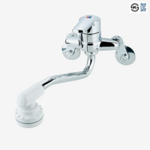 주방벽수전 AD 파이프싱크 씽크 벽붙이 싱크대 업소용 수도꼭지, 1개