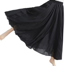 마녀의생활 플레어 A라인 밴딩 롱스커트 데일리룩
