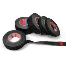 TESA 테이프 51608 접착 천 패브릭 배선 룸 하네스 25mm 19mm 9mm 접착제 실러, [01] 블랙, [01] 15M, [01] 9mm