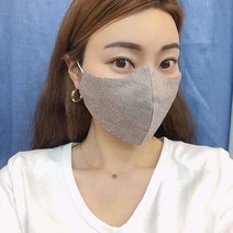 [미스블혹] 시원한 안감 매쉬 체크 줄지 무지 패션 면 마스크