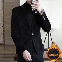 남성 벨벳 기모 체크 모직 카키 슬림 자켓 가을 겨울 특이한 밤무대 MC 나이트 트로트