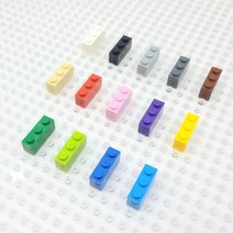 요고요 레고 호환 부품 커스텀 벌크 브릭 블럭 타일 플레이트 100G 소포장 패키지, [브릭 1 x 3] 밝은 파랑 100G