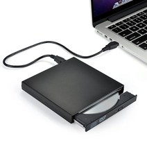 외장형 DVD ROM 옵티컬 USB 2.0 CD/DVD-ROM CD-RW 플레이어 레코더 슬림 휴대용 레코더 노트북 레코더, 검은 색