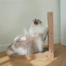 한발뚝딱 우드 고양이 수직 스크래쳐 L자형, 단품