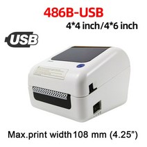 바코드생성기 케어라벨프린터 바코드 출력기 프린터 기계486B/4 인치 배송 라벨/익스프레스/열 바코드 라벨, 01 486B-USB_06 JP
