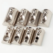20PCS/10PCS M3 M4 M5 M6 M8 T 스프링 너트 2020 3030 4040 4545 알루미늄 프로파일 용 반원형 탄성 블록, 16 45s M8 10Pcs