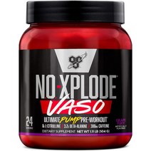 BSN 노익스플로드 노익스 부스터 VASO 프리위크아웃 파우더 48서빙 24서빙, 24서빙 Grape Fury