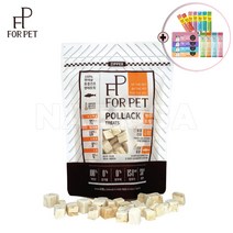 포펫 동결 건조 고양이 강아지 겸용 간식 네모북어 명태 트릿 50g, 엄선된 원재료 명태 동결 건조 50g, 크리미츄르1P+보관팩