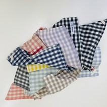 체리쉬홈 미니 체크 키친크로스 테이블매트 겸용 핸드메이드 매직후크 포함, 민트, 50x40
