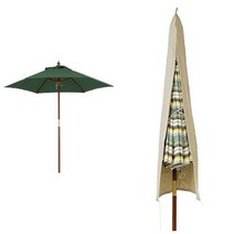 타카쇼 우드 파라솔 2.1m 그린 파라솔 커버 세트