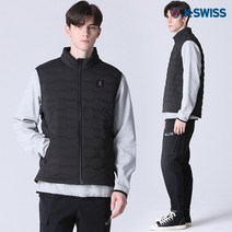 [케이스위스(K-SWISS)] 일자튜브 경량 덕다운 패딩베스트