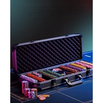 포커칩 세트 카지노칩 세븐 카드 텍사스 홀덤 국제경기 칩 하드케이스 포함, 칩300개은색알루미늄상자+1.2미터매트