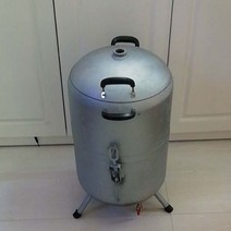 항아리 바비큐 그릴 훈제기 숯 훈연기 캠핑 업소용, 패키지 D  양쪽 문