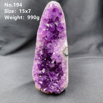 천연 우루과이 자수정 클러스터 미네랄 표본 딥 올렛 쿼츠 블록 홈 장식용 불규칙 돌 1PC, CRIMSON
