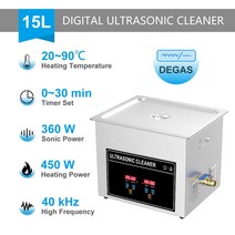 초음파 틀니 렌즈 안경 세척기 디지털 배스 600W 히터 타이머 깨끗한 바구니 클리너 청소 도구 2L 4L 6L 10L 15L 22L 30L, [03] UK, [07] CJ060S15L