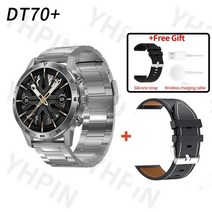 스마트워치 남녀공용 NFC 럭셔리 기계식 스타일 스포츠 GPS 트래커 피트니스 팔찌 손목워치 DT70 +, 9.SL SteelAddBkLeather