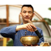 요가종 네팔 7종 그릇 수제 악기 가죽봉 소리 악기, 8 cm