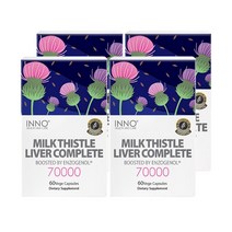 Inno Health & Care 이노헬스앤케어 뉴질랜드 실리마린 밀크씨슬 70000mg 실리빈 타우린 60캡슐 4통