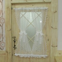 레이스 장구커튼 봉포함 셋트 가로70cm 세로맞춤제작