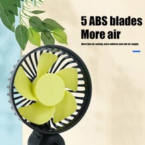 저소음 서큘레이터 선풍기 5V 1A USB 자동차 뒷좌석 머리 받침 3 속도 팬 공기 냉각 순환기 쿨러 블레이드, 한개옵션0