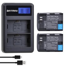 해외 4X 2650mAh LP E6 LP E6 배터리 LCD USB 듀얼 충전기 캐논 EOS 6D 7D 5D MaRk II IIi IV 60D 60Da, CHINA_2Pcs set