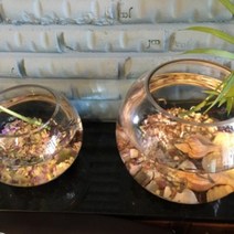 행사용유리 미니 볼어항 (지름24cm높이 17cm-입구약14.5cm )수경유리 어항유리 수반유리 화병유리 꽃병유리