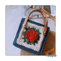 티피/Teepie 핸드메이드 동백 가방 여성 패션 가방 diy 소재 세트 - 동영상제공, E