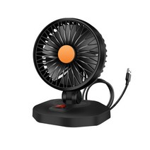 MEIISEO자동차 회전 차량용 선풍기 다용도 usb연결 20단 조절 큰풍력, Usb 단일 헤드 팬