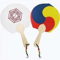 1+1 (OR) 전통한지부채 육각태극 태극부채, 1+1)2개