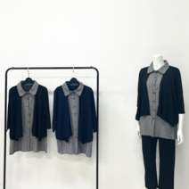 2 style 체크 가디건 셔츠
