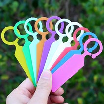 수목 라벨 10P 식물 표찰 텃밭 푯말 화분 이름표 화단 팻말 걸이 목재 명패 나무 네임택, 옐로우