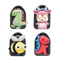 4PCS 동물 자동차 후크 벽 마운트 홈 장식 꽃 잡화 홀더 후크 다기능 마스크 키 주최자 옷걸이 옷걸이, 4C