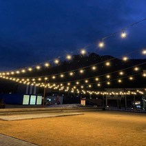 국내제작 생활방수 전등선 소켓 전등선 스트링라이트 펜션 카페 조명, 10m5소켓 전등선 LED10w전구색(노란빛)전구세트