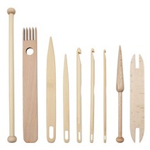 배틀직조기 미니베틀 위빙틀 5 개6 개9 개 도구 세트 나무 니트 크로 셰 바늘 선물, 9개