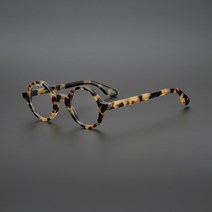 수제 동글이 뿔테 안경 호박색 남자 안경테 복고 연예인 안경태