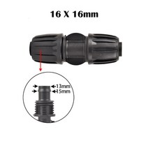 나사 가공기 파이프 호스 압착기 배관 16mm 1/2 ''PE 파이프 커넥터 스플리터 티 커플링 나사산 잠, 06 F_02 3Pcs