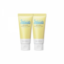 오가닉그라운드 논나노 미네랄 선크림 50ml 2개, 단품