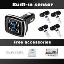 자동차 시거잭 무선 범용 디지털 타이어 압력 경보 시스템 모니터 외부 센서 4 피스 TPMS, Internal Sensors D9