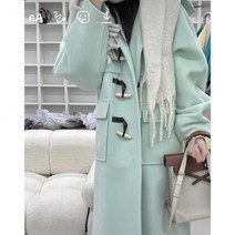 루즈핏 떡볶이 단추 모직 코트