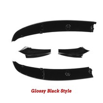 앞 범퍼 스포일러 립 bmw 5 시리즈 f10 535i 528i 518d 520d 525d 530d 2010-2016 바디 키트 스포츠 외장 튜닝, 유광 블랙 스타일