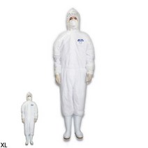 방진복 흰색 XL 1P 정전기방지 작업복 도장 분진 보호복 원피스 일회용