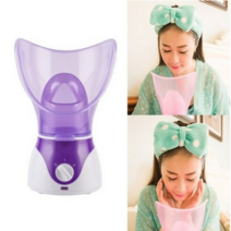 차쿠 가성비갑 안면스티머 스팀기 얼굴 사우나 보습, 보라색