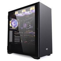 PC 케이스 컴퓨터 본체 조립 패트리엇 YOGO K1 머신 DIY 유리측 투과 무음놀이 수냉, 21.패트리엇 K1 티타늄 그레이 3 광안 RGB