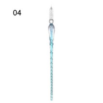 유리펜 유리 드립 만년필 07mm 빈티지 딥 펜 서명 필링 잉크 필기 도구 1 개, 없음, 4